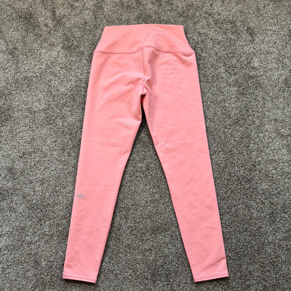 ALO Yoga Leggings High Waist Coral Pink Size Small Excellent Yoga Pilates 7/8 - Picture 3 of 11